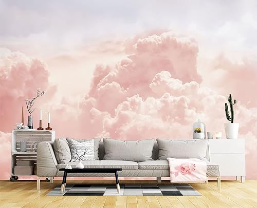 Miniatura 2 de Papel tapiz de nubes rosas para dormitorio, 103 x 69 pulgadas