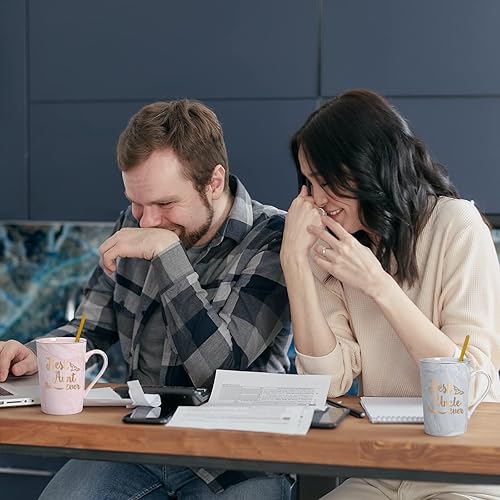 Miniatura 2 de Taza de café con texto en inglés "Best Aunt Uncle Ever", taza para tía y tío, regalos de Navidad para tía y tío, regalo de cumpleaños para el día de