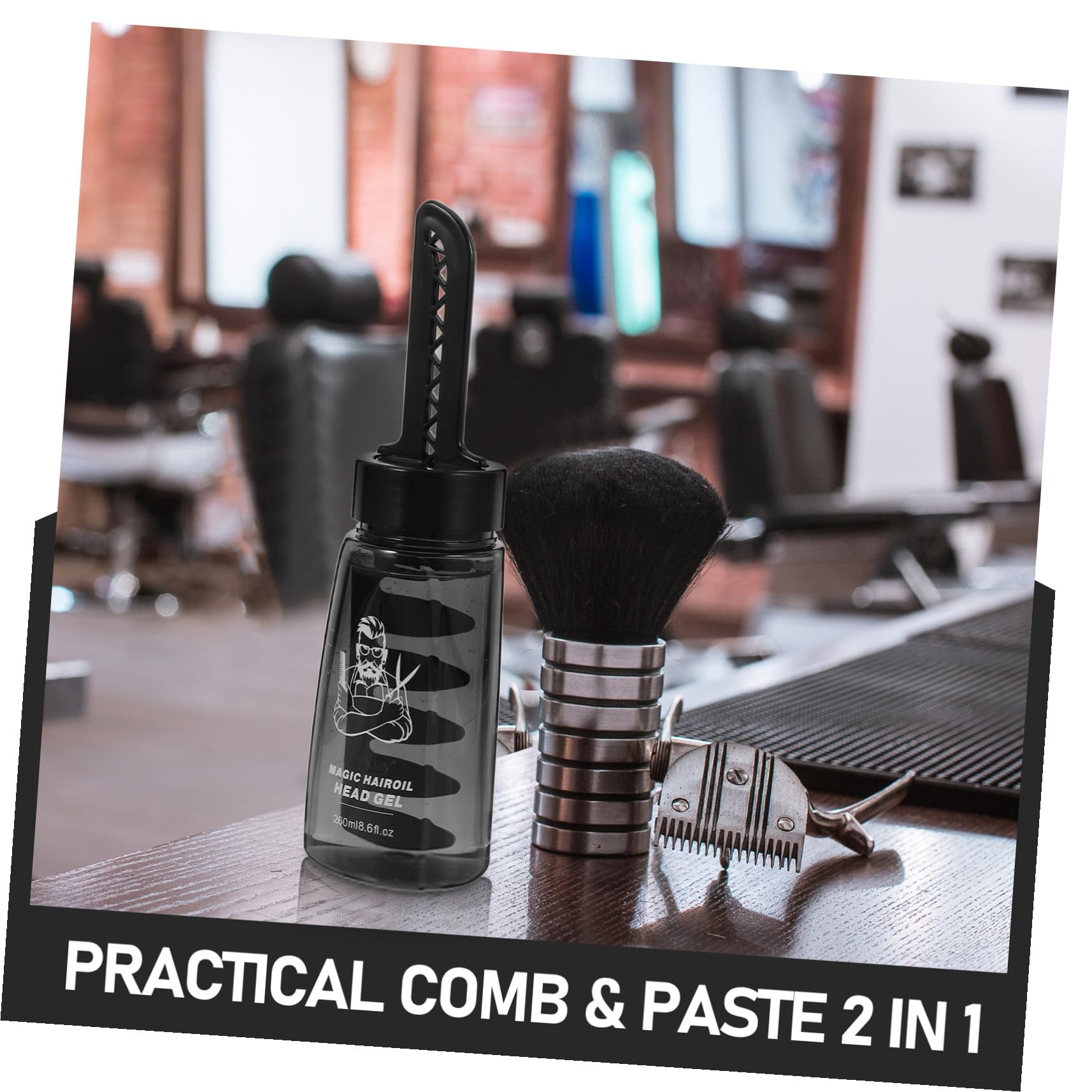 Veemoon 3 Piezas Botellas Aplicadoras de Gel para Peinar Envases Vacíos con Peine Integrado para Fijador de Cabello Texturizador y Estilizado Casa o Peluquería Plástico Duradero y Ligero