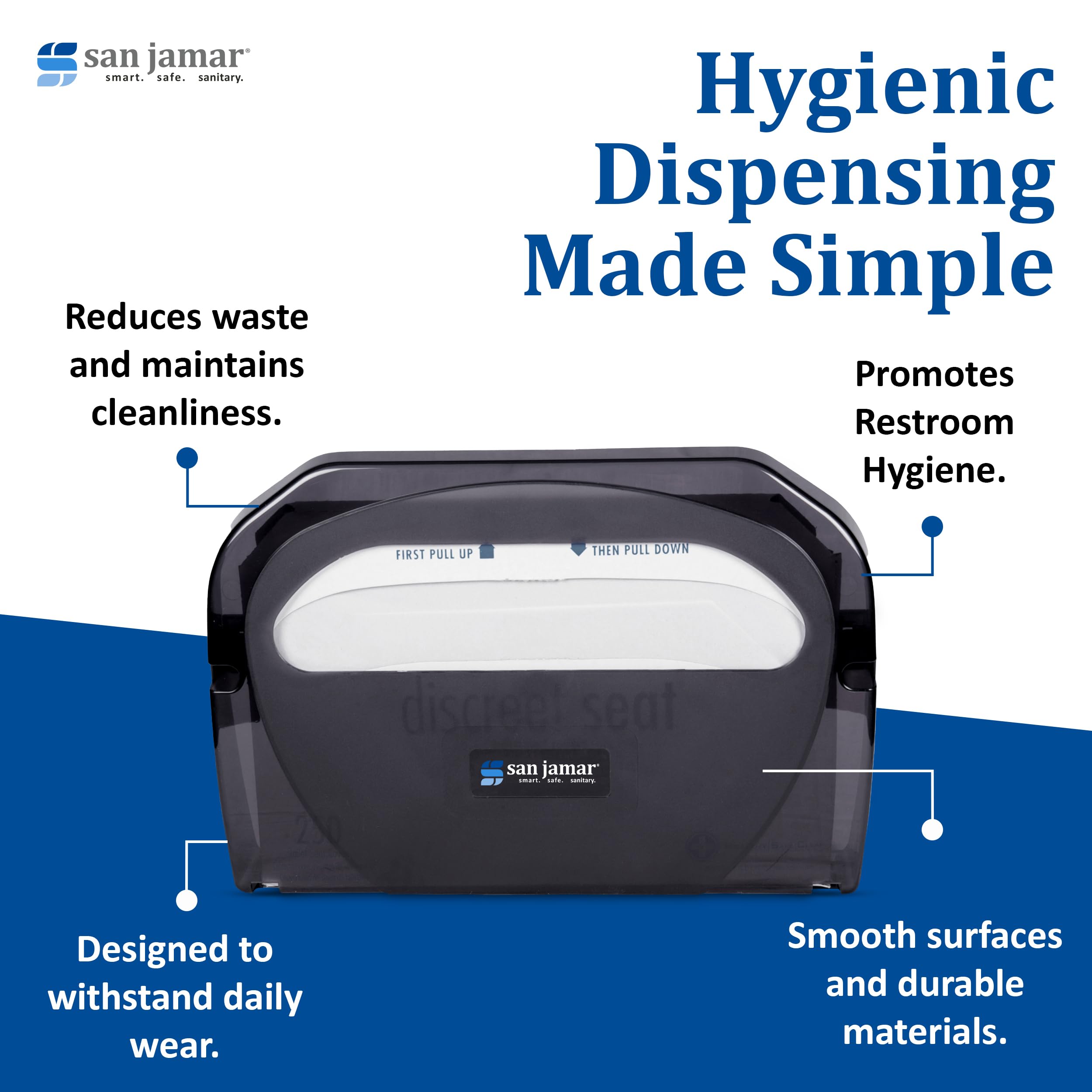 Amazon.com: San Jamar Plastic Toilet Seat Cover Dispenser Wall