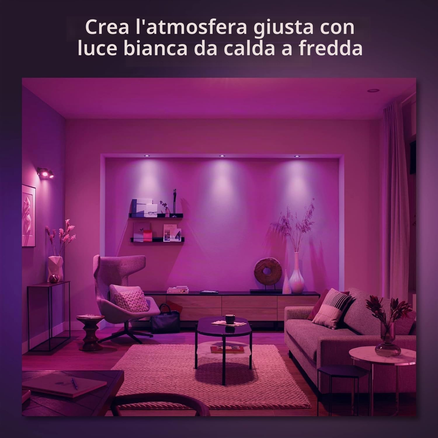 Philips Hue Centura, Faretti LED da incasso, Rotondo, Nero, Confezione da 3 | Luce bianca e colorata, Dimmerabile, Smart Home, Controllo intelligente tramite voce e app, Lampadina GU10 inclusa