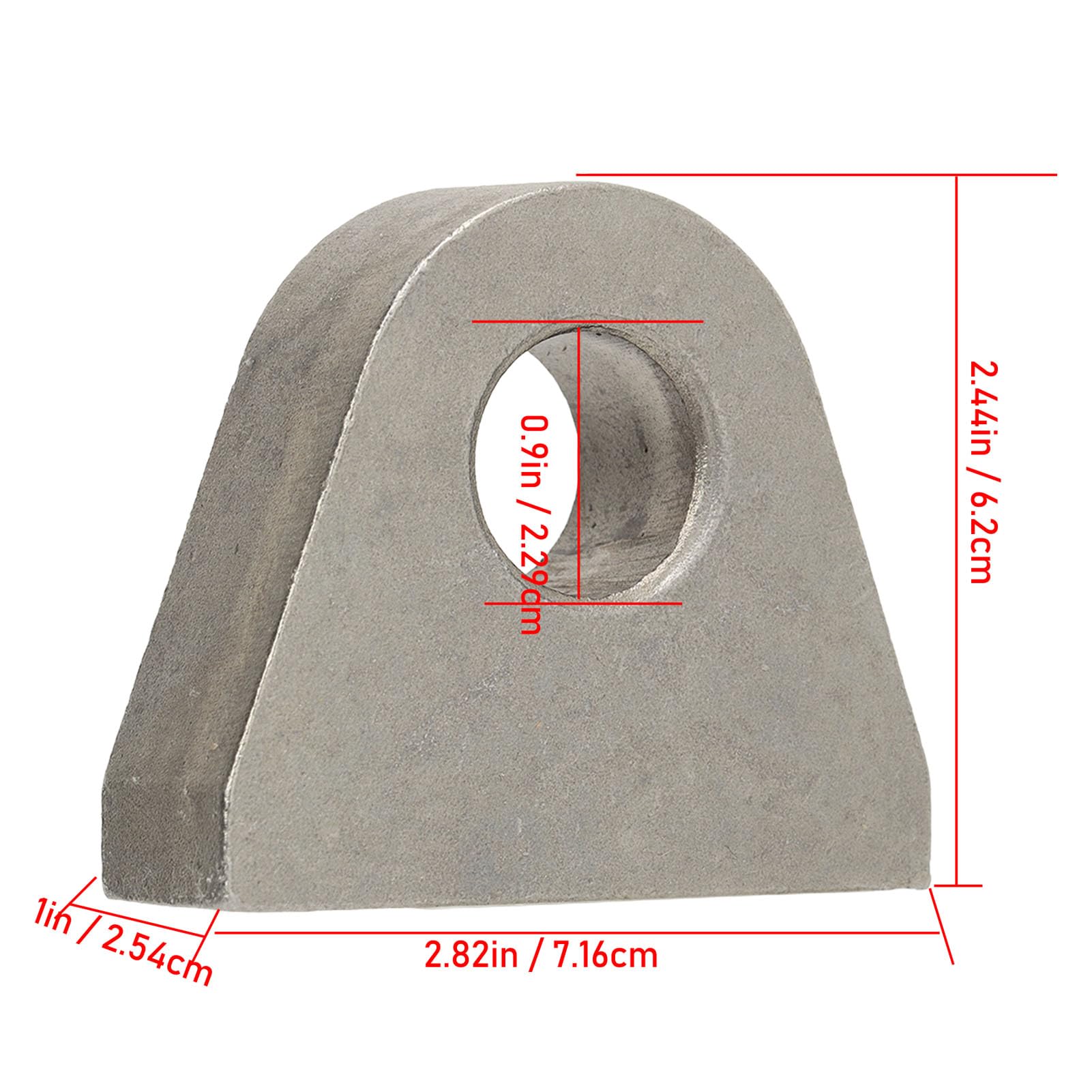 Soporte de Grillete para Tractores, Montaje de Horquilla de Acero Grueso de 1 Pulgada de Alta Resistencia, 2 uds.