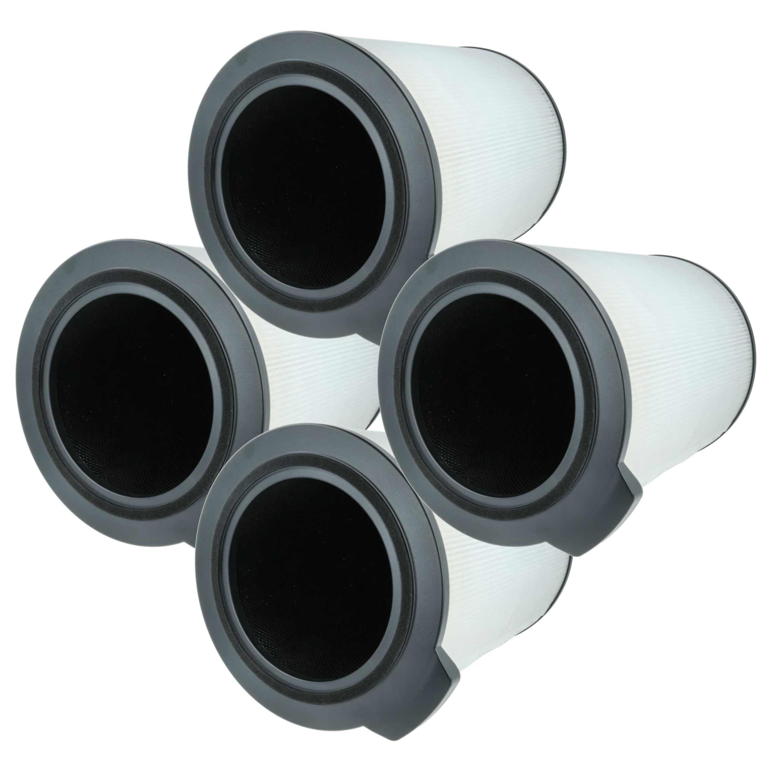 vhbw 4 x filtr z węglem aktywnym kompatybilny z oczyszczaczem powietrza Bosch Air 6000 – filtr powietrza H13, czarno-biały