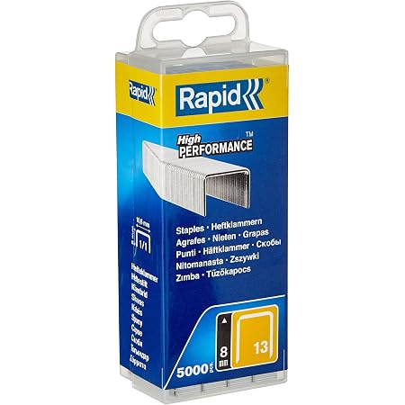Rapid No.53 High Performance Staples - 8 Mm Leg, Galvanized, Pack Of 5000, For Upholstery & Carpets - View #2