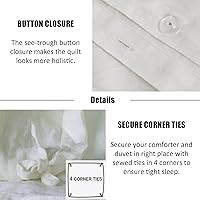 Vista 4 de S VICTORY SYMBOL - Juego de funda de edredón de lino 100% orgánico, juego de ropa de cama de lino francés lavado a piedra, funda de edredón