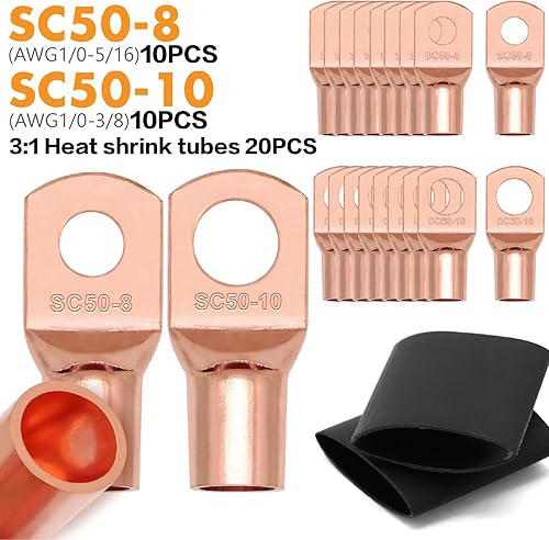 Miniatura 7 de Amplificador de coche de calibre 10, kit de cable de tierra de potencia, cable automotriz, kit de actualización de 3 grandes, kit de cableado de