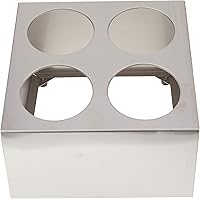 Vista 2 de Winco Soporte para cilindros de cubiertos, 4 agujeros, 2 niveles, S/S