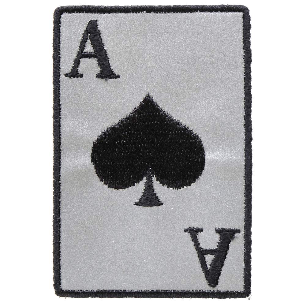 Ivamis TradingReflective Ace Of Spades Patch - 2x3 inch