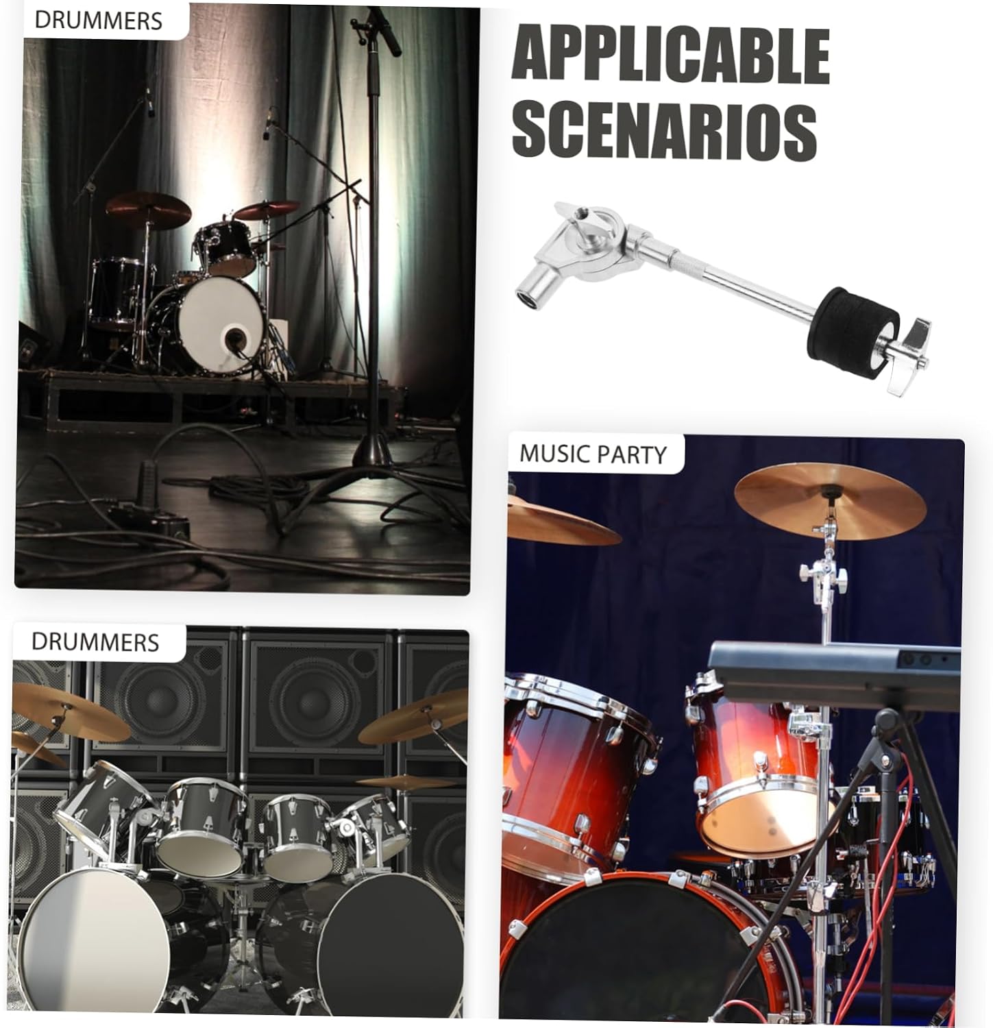 Drum Cymbals Accessories Cymbal Stacker Holder Stand Drum Clamp for Percussion Clamps