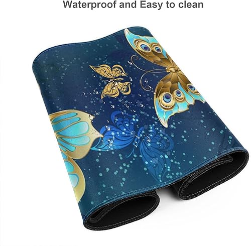 Miniatura 3 de Cuet XL - Alfombrilla de mouse para juegos grande con costuras extendidas antideslizante impermeable para computadora portátil para mujer decoración