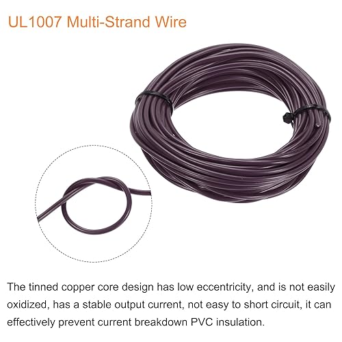 Vista 144 de MECCANIXITY Cable trenzado de PVC verde 18 AWG, 24.6 ft/25 pies, 300 V, cobre estañado, UL1007, compatible con varios dispositivos