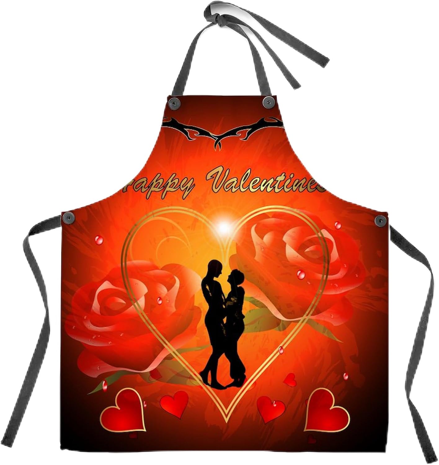 CafePress Happy Valentines Digitally Printed Multicolor Apron