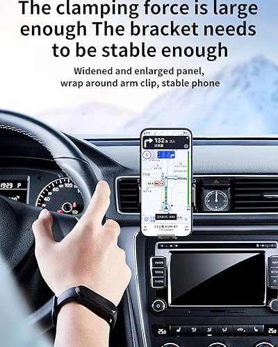 Miniatura 4 de Soporte de teléfono para automóvil con clip de gancho de metal mejorado para ventilación de aire, soporte universal para teléfono celular para