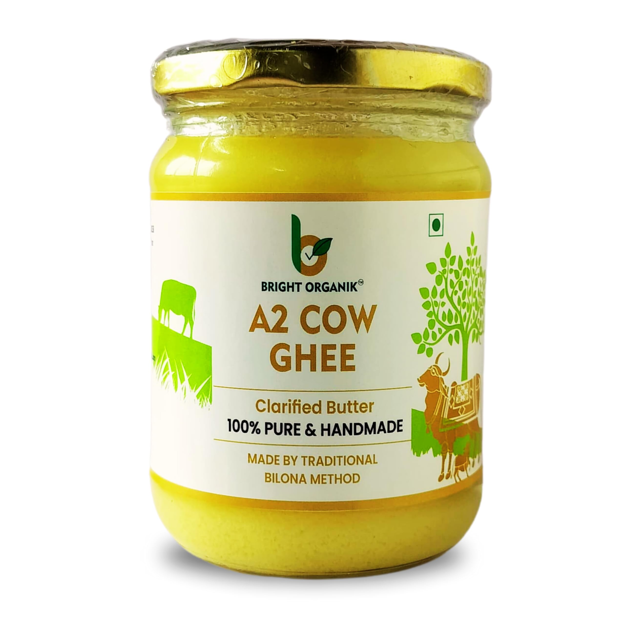 Bright Organik A2 Cow Desi Ghee | 500 ml | 100% Gir Cow Milk with A2 Protein | Curd-Cultured & Vedic Bilona Desi Cow Ghee | Lab Tested A2 Ghee | Pure A2 Ghee | Glass Jar Bottle (B0CFKMFXBK) Amazon Price History, Amazon Price Tracker