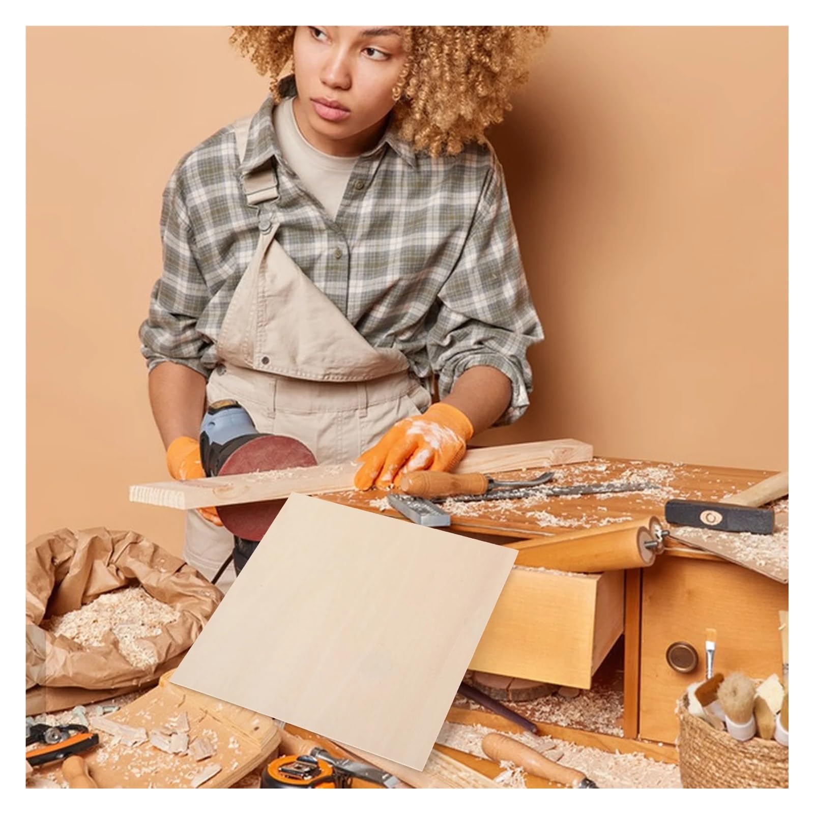 Láminas de madera sin tratar 6 láminas de madera contrachapada 30 cm, lisas y sin acabado, ideales for manualidades, pintura, tallado, letreros trabajos carpintería