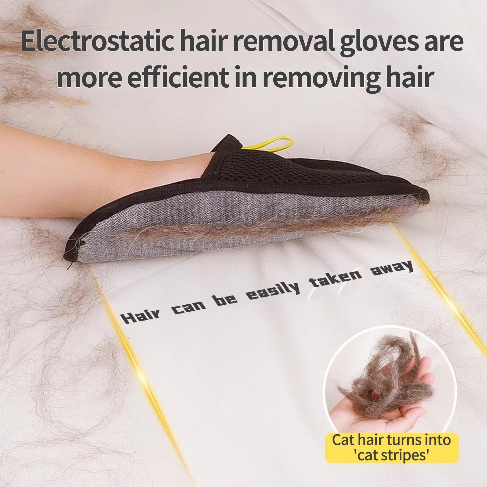 YAZANY 2 PCS Static Removal Gloves Pet Hair,Pet Grooming Gloves,Reusable Pet Hair Removal Glove,Versatile Grooming Gloves for Grooming Washing,Deshedding - Image 4