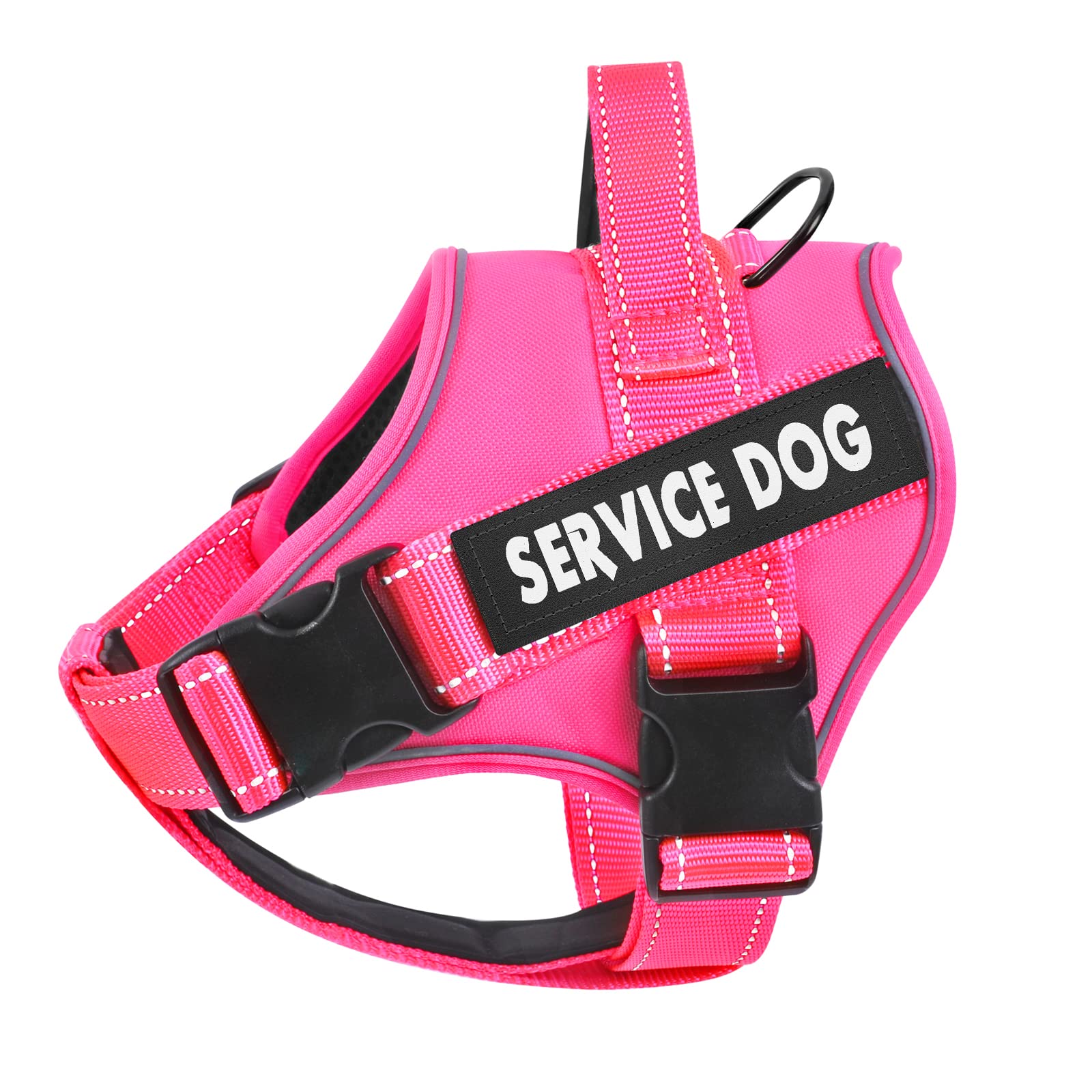 voopet Service Dog Harness, Emotional Support Pet Vest Harness, Reflective Breathable and Adjustable No-Pull ESA Dog Harness for Small Medium Large