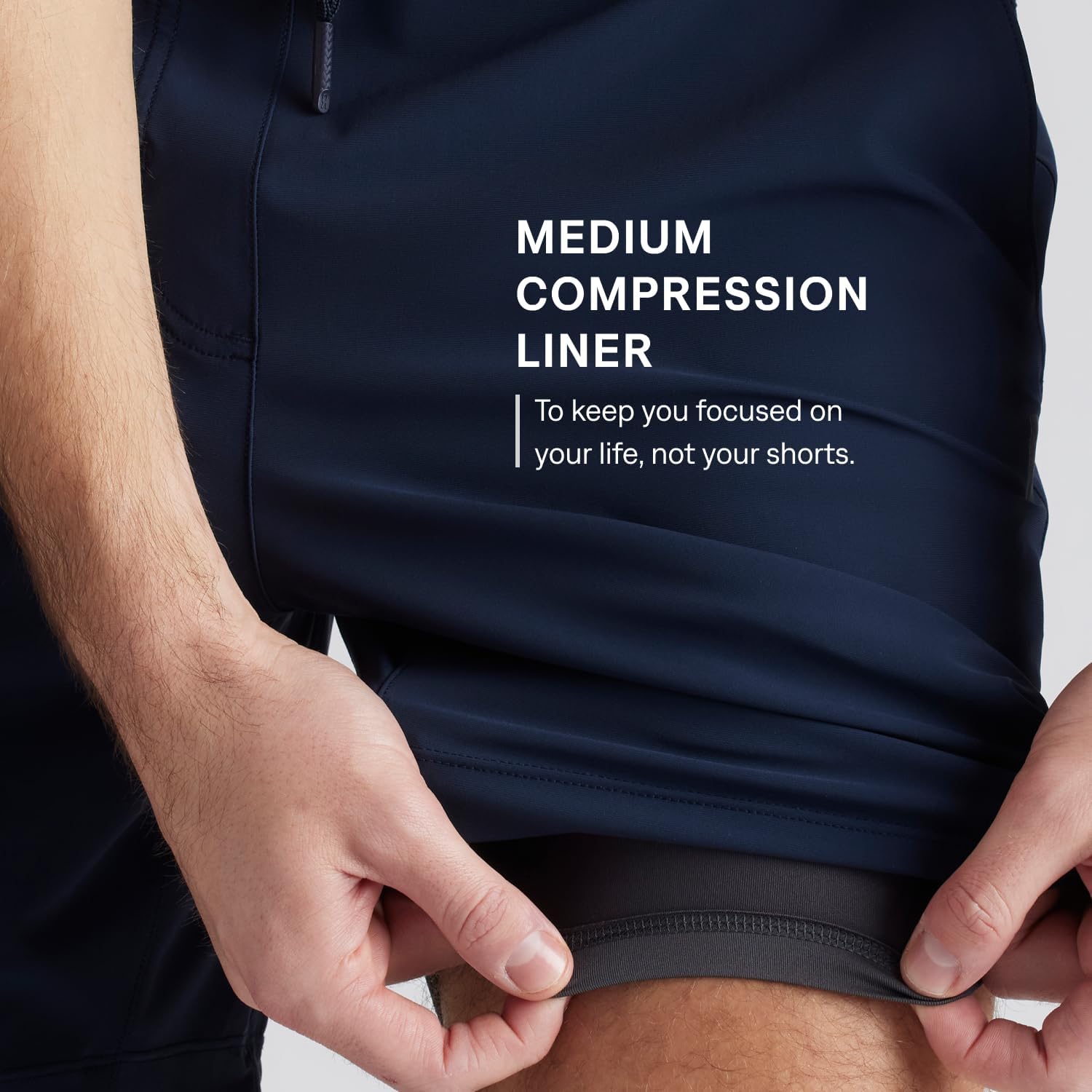 Rhone Men’s 9” Pursuit Shorts – Lined Men’s Gym Shorts, All-Way Stretch - Moisture Wicking with Medium Compression Liner