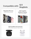 Belkin Magnetic Wireless Charging Pad 15W w/Pop-Up Stand - MagSafe-Compatible Qi2-Certified Wireless Charger for iPhone 17 Series, Samsung Galaxy S25 Series, AirPods (No PSU) - Black