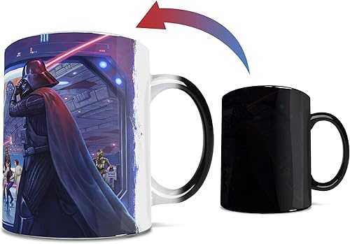Miniatura 10 de Morphing Mugs Star Wars  Obi-Wan Kenobi  La oscuridad ha llegado  Una taza de cerámica que cambia de color de 11 oz  Imagen revelada cuando se añade