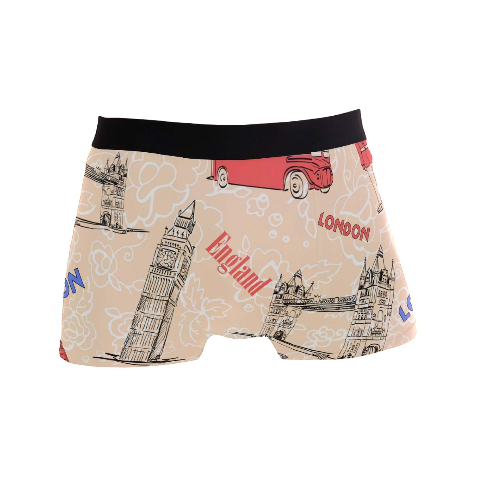 Linomo Men's Multicoloured Boxer Briefs England Uk Big Ben London Boxers Shorts Underwear Underpants