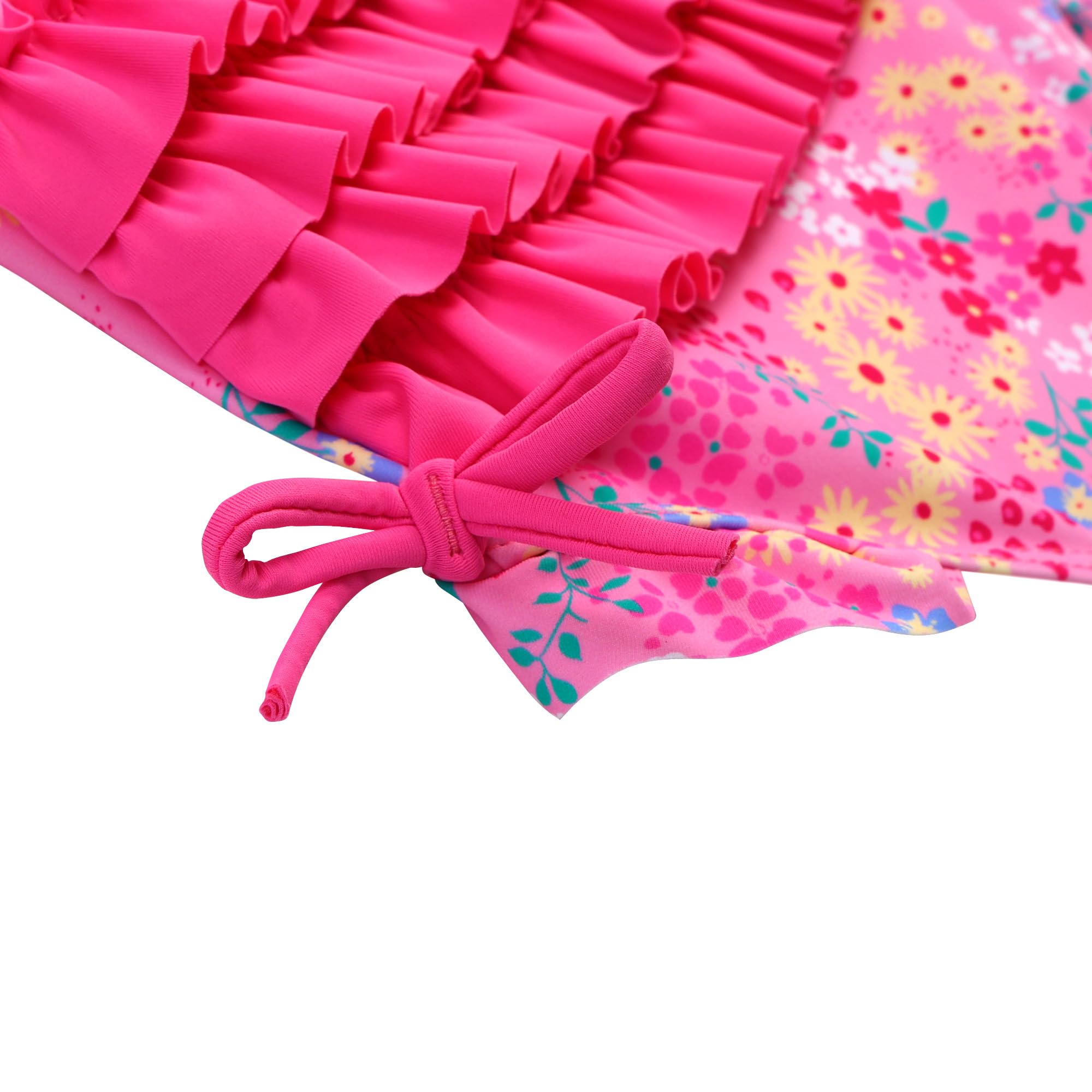 XFGIRLS Maillot de Bain Slip Une pièce à Manches Longues Anti-UV pour Fille de 0 Mois à 6 Ans