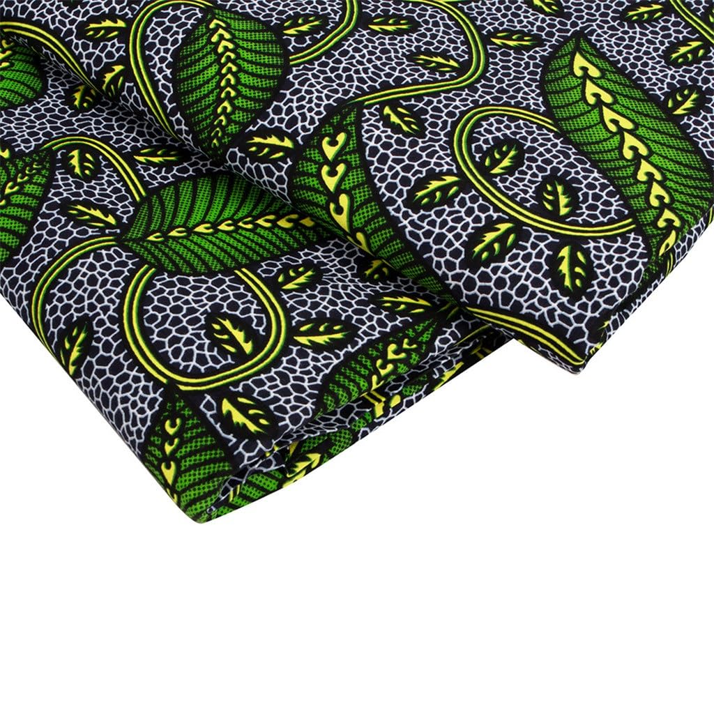 Tessuto di stampa batik nazionale africano in cotone Stampa colorata geometrica su due lati