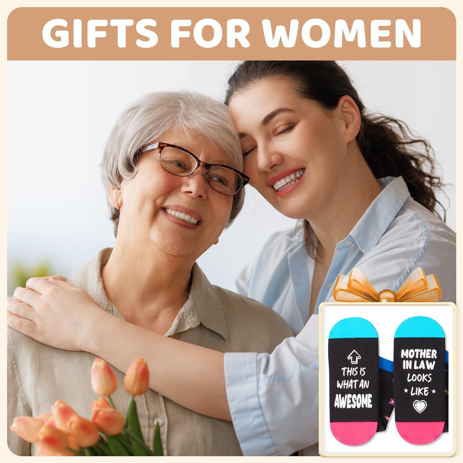 HAPPYPOP Mothers Day Gifts Socks - Gifts for Mom Wife Sister, Mother in Law Socks - Image 6