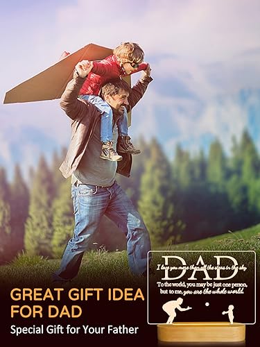 Miniatura 2 de Ammonite Regalos del día del padre para el padre, luz nocturna blanca cálida, lámparas de base de madera para papá, decoración de dormitorio como