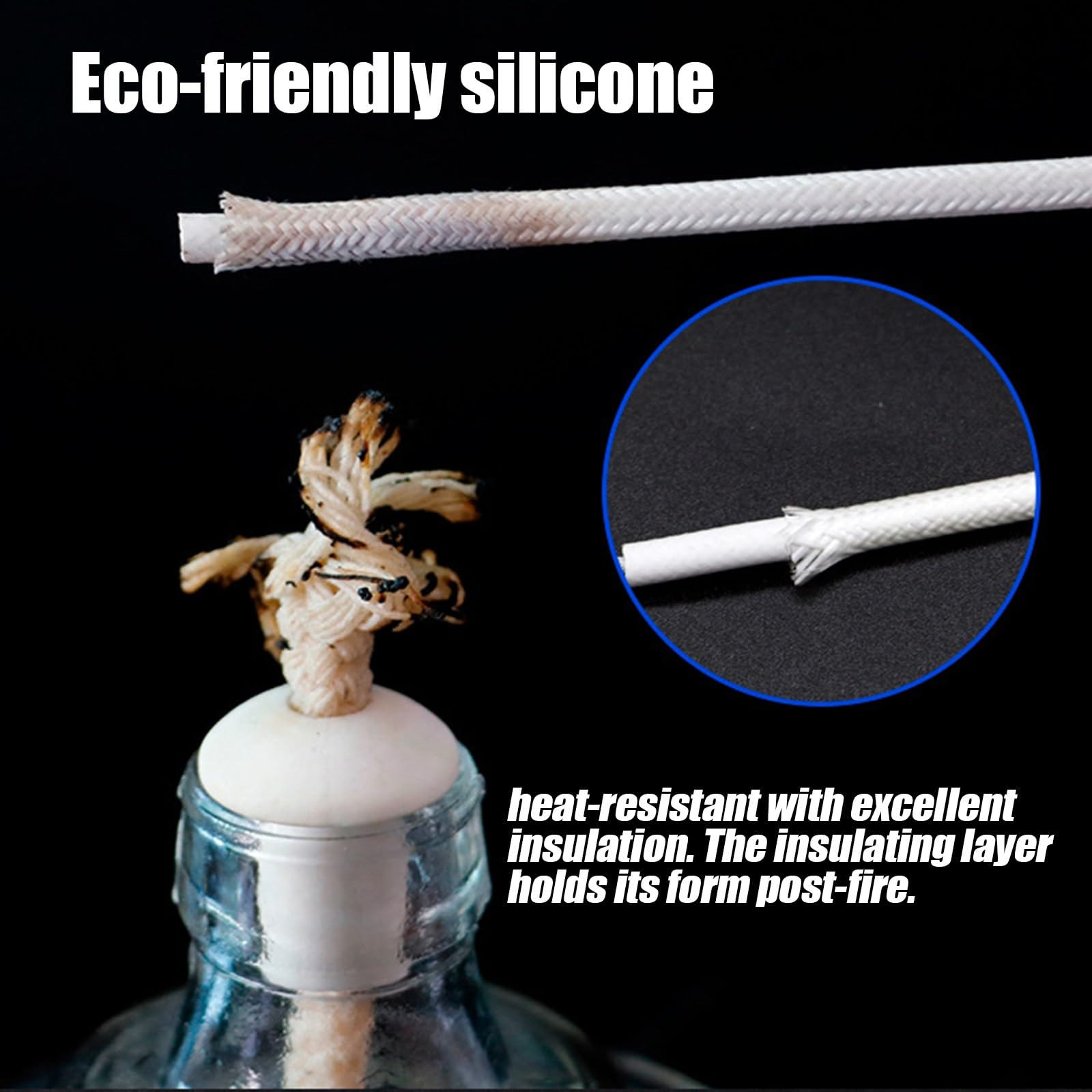 Alambre eléctrico de alta temperatura Calor, Alambre de cobre estañado trenzado silicón 10-22AWG -65°C a 300°C multicolor(25ft,20AWG)