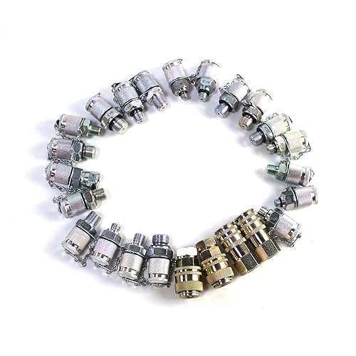 Miniatura 4 de SINOCMP Kit de manómetro digital 10000PSI/70Mpa 2400PSI/16Mpa 3 manómetros 3 mangueras de prueba 24 acoplamientos Kit de prueba de presión de agua