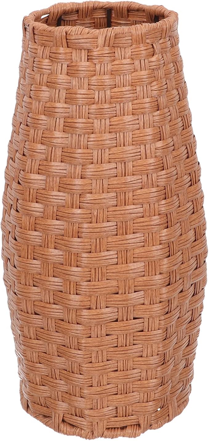 Rustic Woven Wicker Flower Vase Woven Flower Vase Basket Pot Can High Rattan Floor