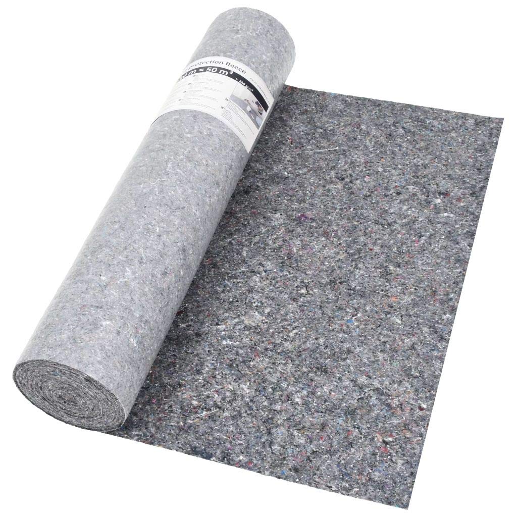 Homgoday Telo Protettivo per Pittori Antiscivolo 50 m 280 g/m² Grigio, Mobili da Interni per Soggiorno Ufficio Camera da Letto