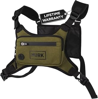 MVRK Water Resistant Chest Pack - Running Vest for Workouts, Running Phone Holder Extra Storage, Lightweight Running Pack