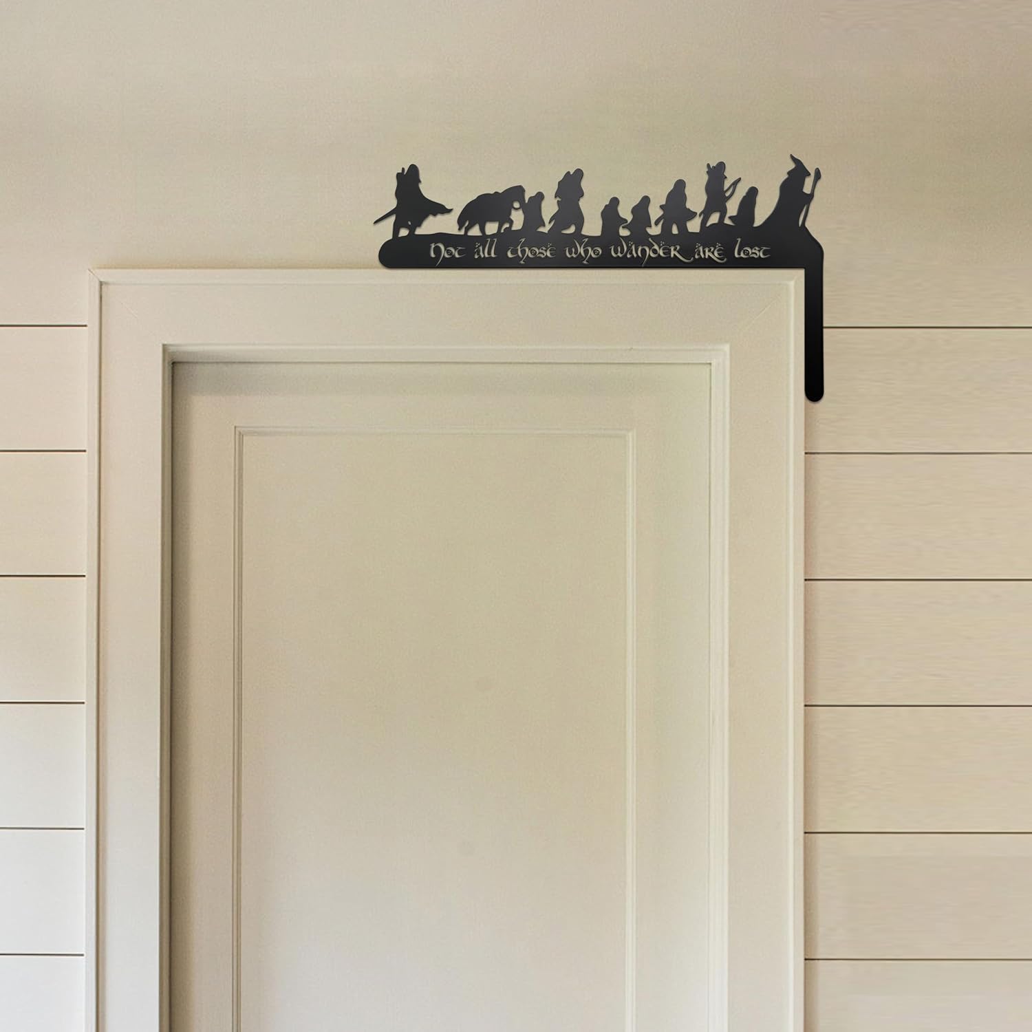 Xyverart Lord Middle-Earth Inspired Metal Door Corner Wall Art, Hobbit Decor, Metal Door Decor for Home, Unique Gift for Lord Fans (Right Side)