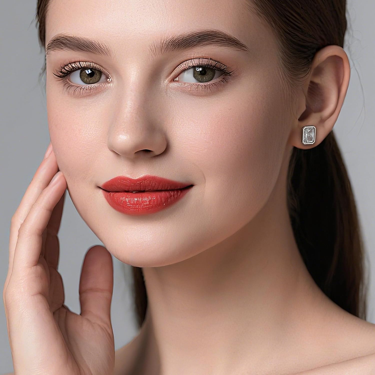 Brilliant Heart-cut/Oval-cut/Trillion-cut/Cushion-cut/Emerald-cut/Marquise-cut Stud, 925 Sterling Silver Cubic Zirconia Stud Earrings for Women Men - Image 8