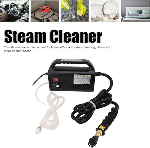 Miniatura 2 de Limpiador a vapor presurizado de mano, 2500 W, 3 cabezales de cepillo, 2 arandelas, manguera de extensión, vaporizador multiusos para manchas,