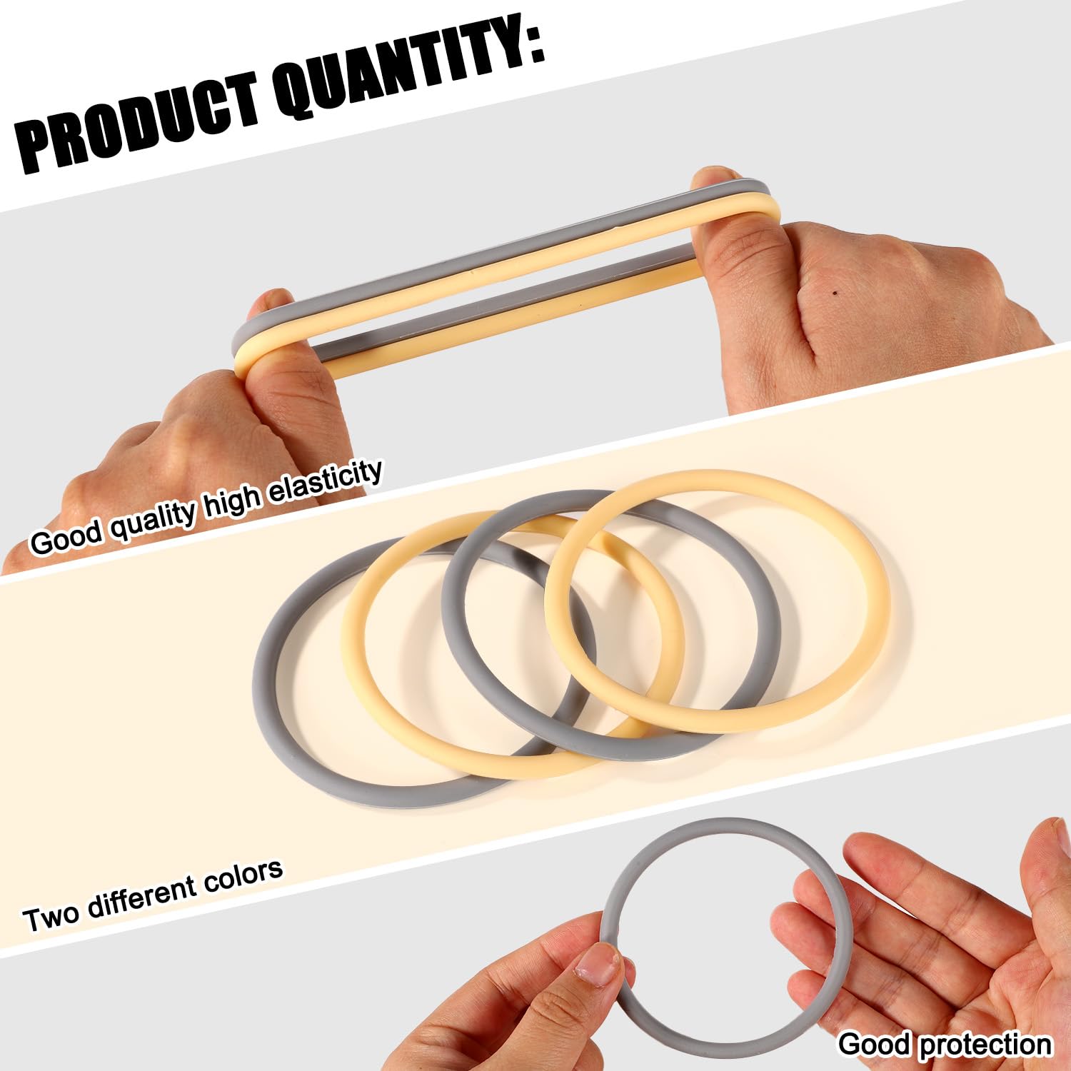 4 Cinghie Di Supporto Per Tendine Rotuleo In Silicone - Fascia Elastica Per Ginocchio Per Basket, Corsa E Calcio (Giallo E Argento)