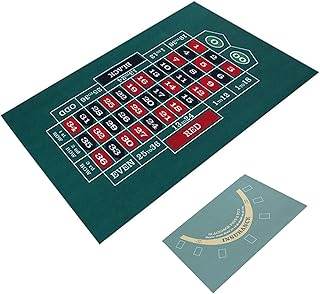 Pokermatte Pokertischauflage, 60x90 cm Poker Tischauflage Pokerauflage Doppelseitige Muster, Doppelseitige Filz Roulette Matte Tischspiel aus Filz (A - 60x90 cm)