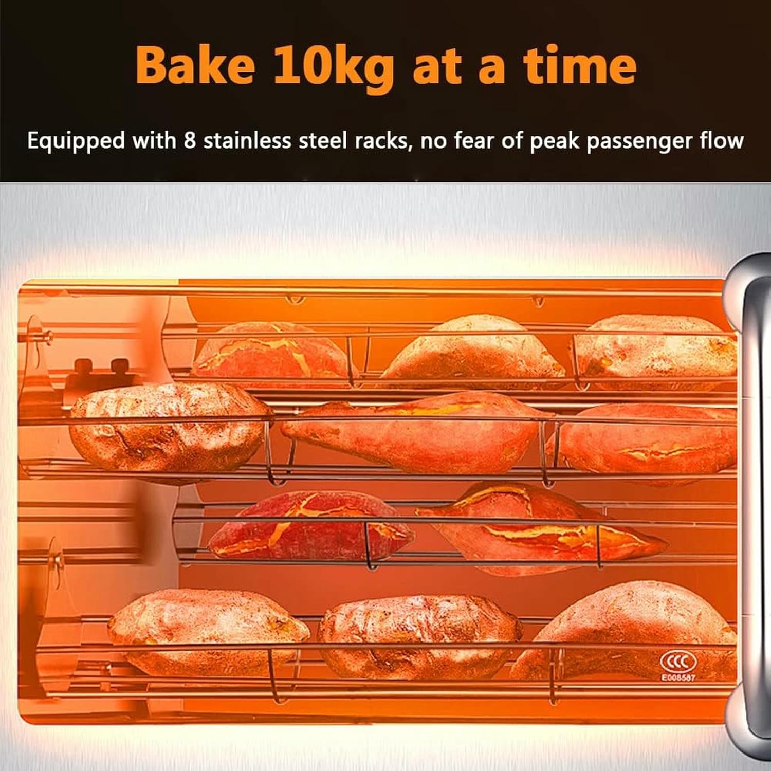 Commercial Electric Roasted Sweet Potato Machine, Street Stall Gas Desktop Automatic Oven Stove Roasted Sweet Potato