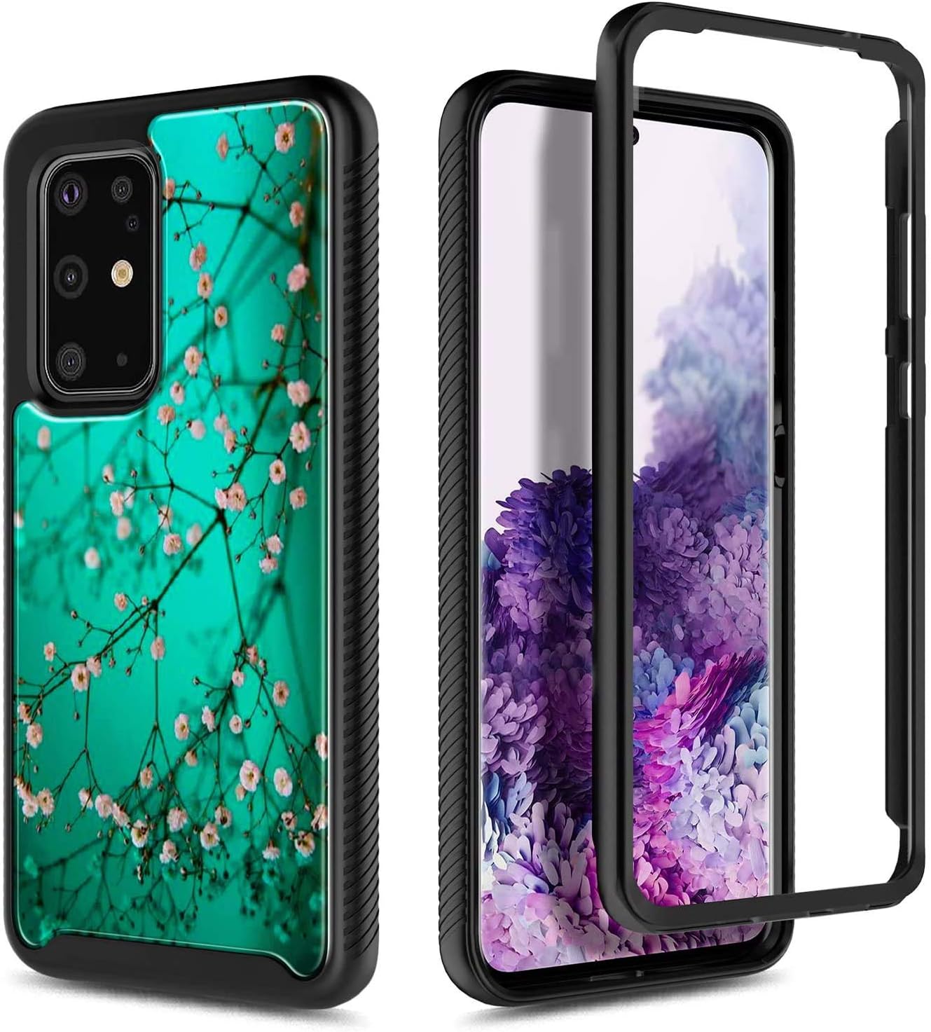 NZND Case for Samsung Galaxy S20/S20 5G, Full-Body Protective Shockproof Rugged Bumper Cover (Without Screen Protector), Support Wireless Charging, Impact Resist Case Cover -Plum Blossom