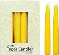 Vista 1 de Zest Candle Velas cónicas de 12 piezas, 6 pulgadas, color amarillo
