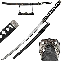 Vista 7 de Snake Eye Tactical Espada samurái katana de dos tonos con soporte de espada gratis