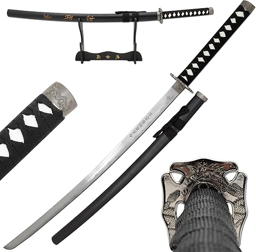 Miniatura 8 de Snake Eye Tactical Espada samurái Katana de dos tonos con soporte de espada gratis