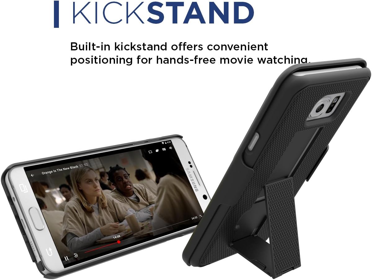 Encased Case with Belt Clip for Samsung Galaxy Note 5 Combo Case w/ClikLock Holster - Black (Samsung Galaxy Note 5)