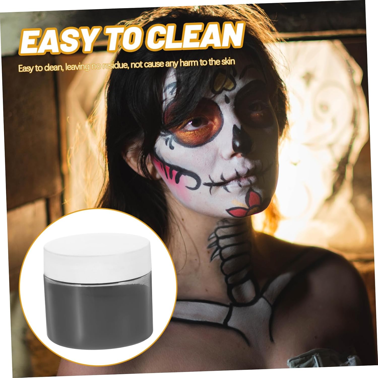 Soot Makeup for Scary Costumes Black White Face Paint Special Effect Cosmetics