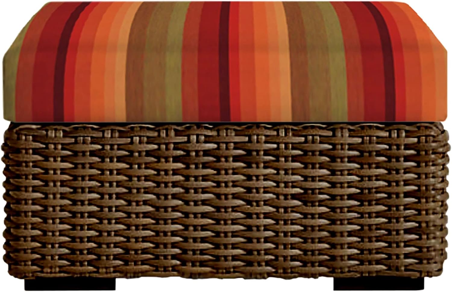 RSH DECOR: Foam Ottoman Cushion | 21" x 17" x 4" | Sunbrella Performance Fabric | Water-Resistant | Outdoor Replacement Cushion for Patio Furniture | Astoria Sunset - Made in USA