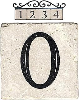 NACH AZ-Classic-0 Marble House Address/Number Tile, Beige