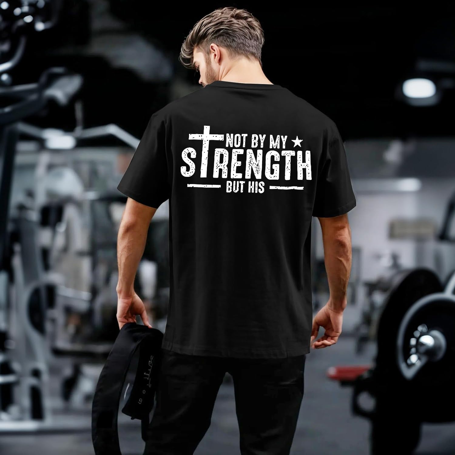 Tuislay Christian Shirts for Men Jesus Cross Shirt Faith Graphic Tees Bible Verse Printed T Shirts Religious Saying Gym Tops - Image 5