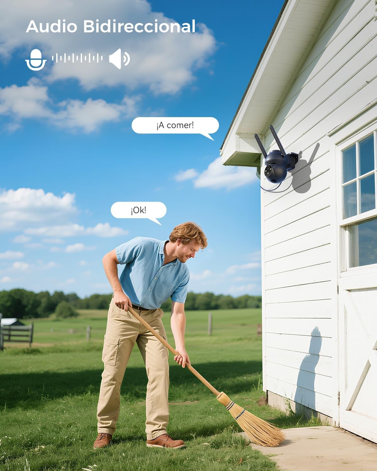 Xega 4G LTE Camara Vigilancia Exterior con Tarjeta SIM, 24/7 Grabación, PTZ Seguimiento Automático, Detección Humana, Foco y Sirena Visión Nocturna en Color 2K HD Almacenamiento TF/Cloud IP66